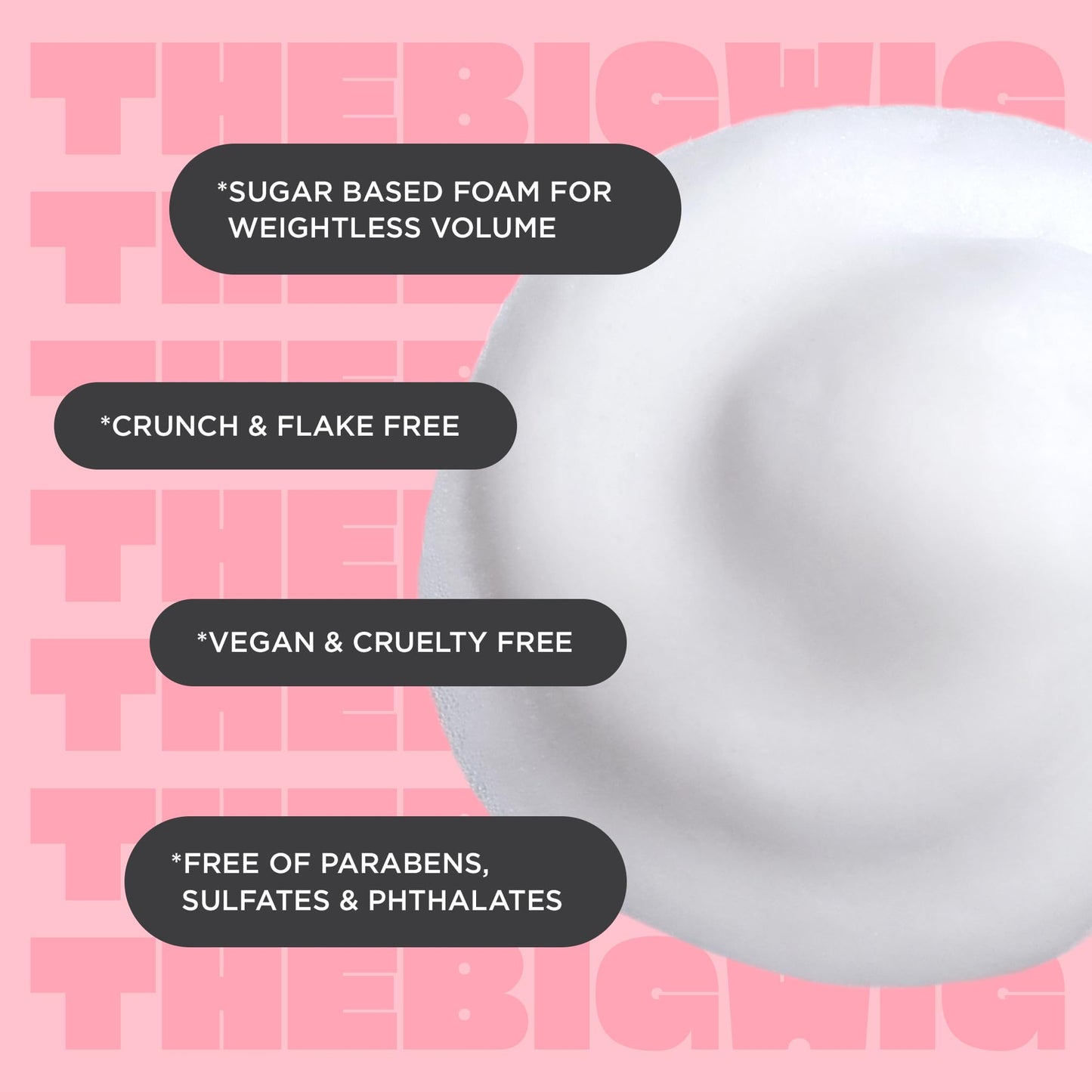 Cake Beauty Volumizing Mousse, The Big Wig - High Volume, Flexible Hold Hair Mousse with 450 F Heat Protection - For All Hair Types - 8.4 oz Beauty & Personal Care Cake Beauty