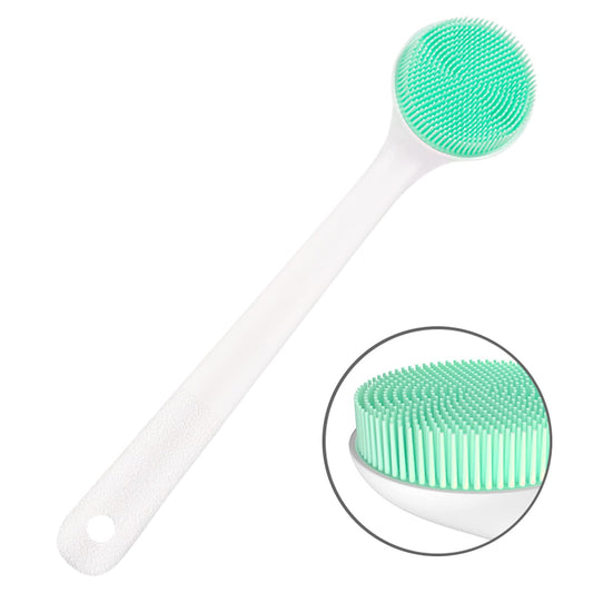 Silicone Body Scrubber Exfoliator, Back Brush Long Handle for Shower with Soft Bristles, Shower Brush Scrubber for Body Men and Women, BPA Free Beauty & Personal Care V-TOP
