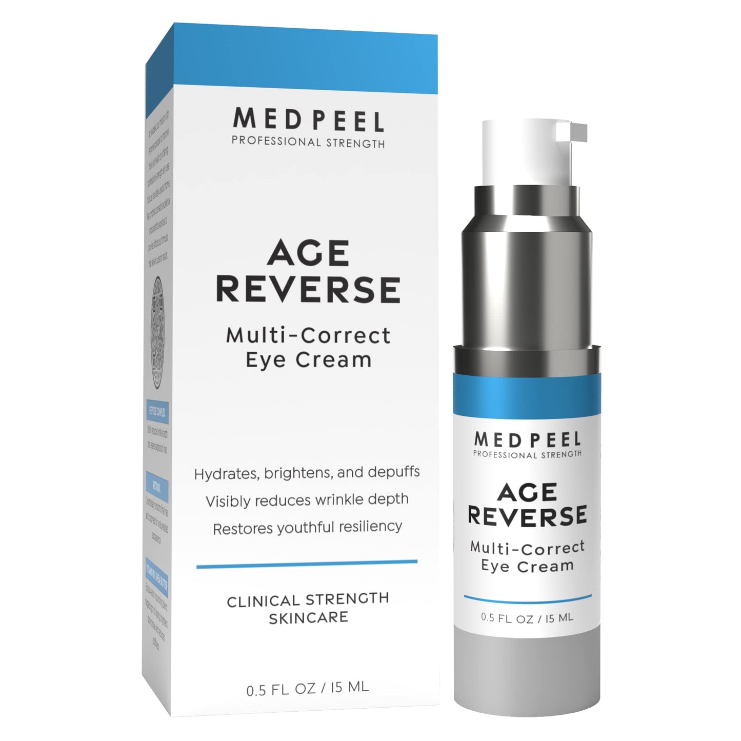 MedPeel Age-Reverse Multi-Correction Eye Cream, Plump, Moisturize and Hydrate Delicate Eye Skin, 0.5 fl oz Beauty & Personal Care Medpeel
