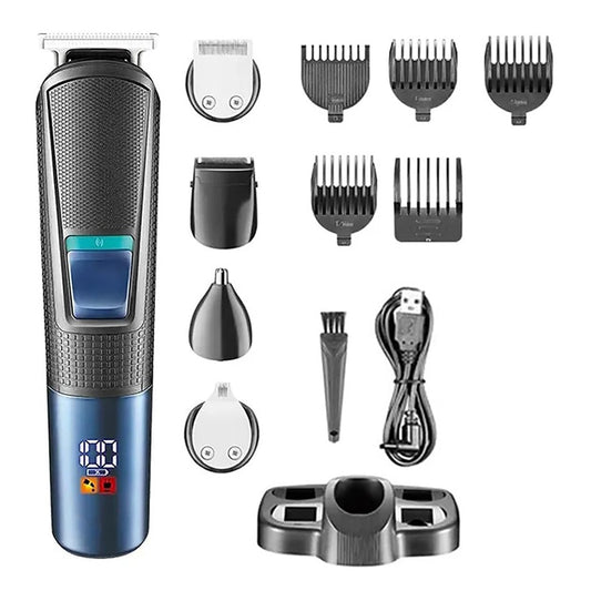 QDKVTNDJZ Hair Clippers for Men, All in One Rechargeable Beard Trimmer for Grooming Kit Electric Shaver Body Edge Nose Ear Eyebrow Beauty and Personal Care QDKVTNDJZ