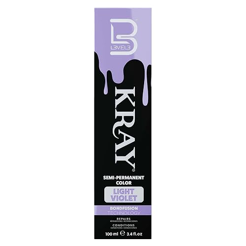 L3 - Level 3 Kray Semi Permanent Hair Color - Semi Permanent Hair Dye with Aloe Vera - Light Violet Beauty & Personal Care L3