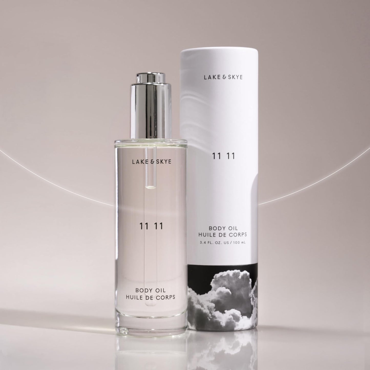 Lake & Skye 11 11 Body Oil - Hydrating Body Oil with Vitamin E & Almond Oil - Clean Skin Musk, Sheer & Uplifting Scent - 3.4 fl oz (100 ml) Beauty & Personal Care Lake & Skye