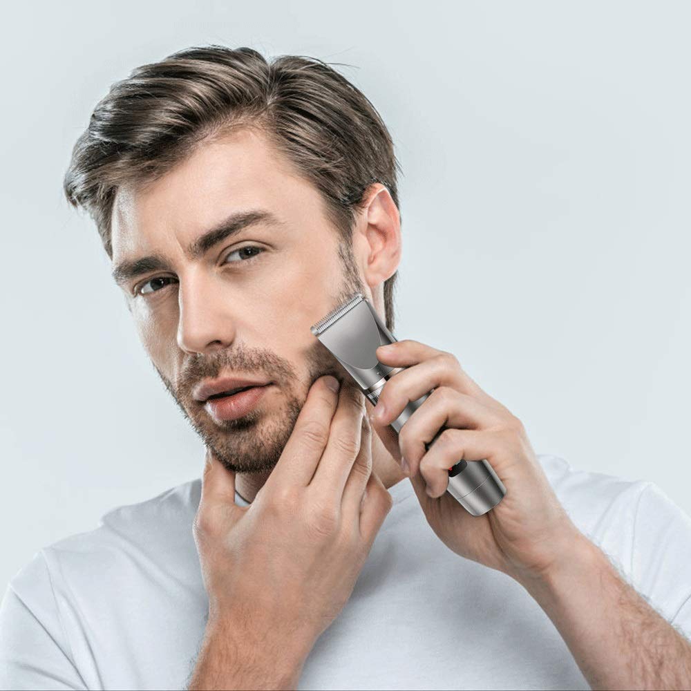 ZUIAI Professional Hair Clipper Waterproof Hair Clipper Men's Beauty Set Ceramic Blade Male LED Display Hairdressing Machine Beauty and Personal Care ZUIAI