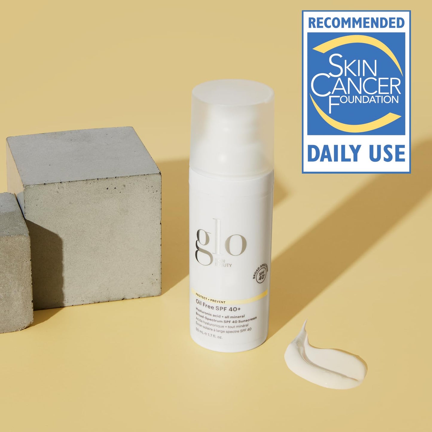 Glo Skin Beauty Oil Free SPF 40+ Hyaluronic Acid Infused All Mineral Sunscreen - Protect Against Sun Damage & Aging Environmental Skin Stressors Beauty & Personal Care Glo Skin Beauty