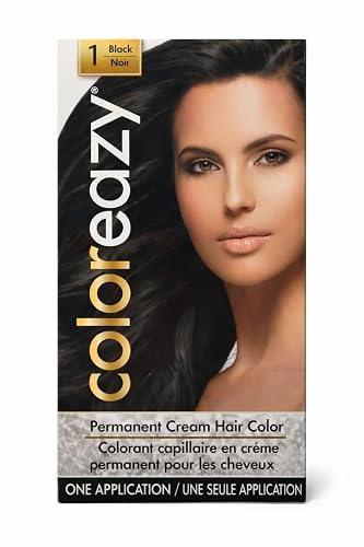 ColorEazy Permanent Cream Hair Color 1 Black - 3.47 oz,(De La Ritz) Beauty & Personal Care Vitaminerals