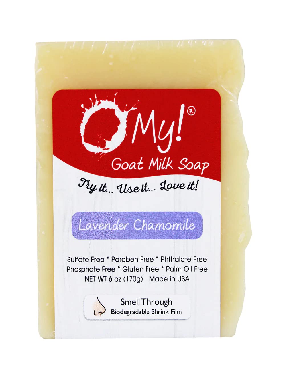 O My! Goat Milk Soap Bar 6oz | Made with Farm-Fresh Goat Milk | Free of Parabens & More | Handcrafted USA Beauty & Personal Care O My!