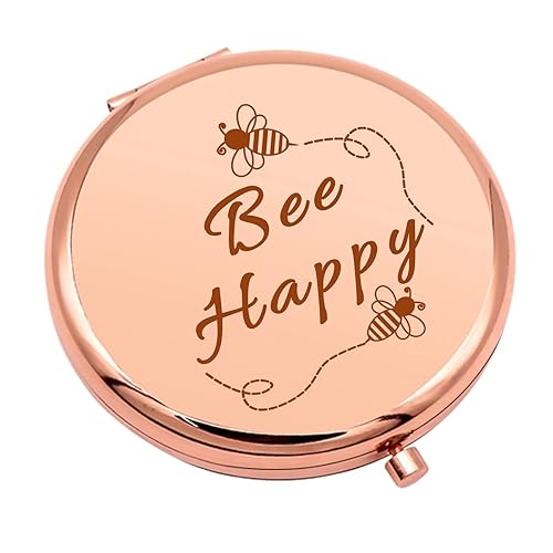 Bee Gift for Women Honey Bee Lover Gifts for Girls Inspirational Gifts Compact Makeup Mirror for Friends Bestie Sister Bee Kind Gifts Travel Makeup Beauty & Personal Care Mwphuy