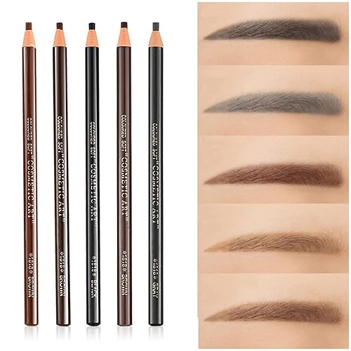 5pcs 5 Colors Peel-Off Eye Brow Pencil Set For Drawing Marking Eye Brow Pencil Pen Eyebrow Makeup Cosmetics Tool Beauty & Personal Care Acfun