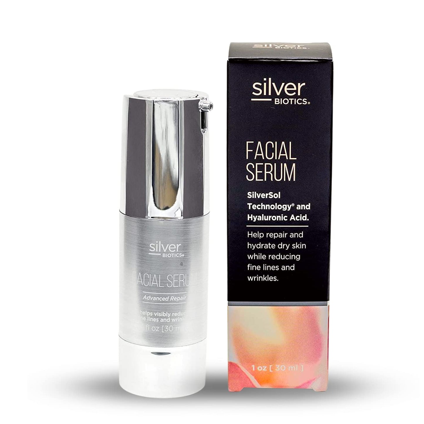 Silver Biotics Anti-aging Colloidal Nano-Silver Facial Serum Gel | Great For Blemishes, Scars & More All Natural Face Care | 20 PPM Silversol + 2% Beauty & Personal Care American Biotech Labs