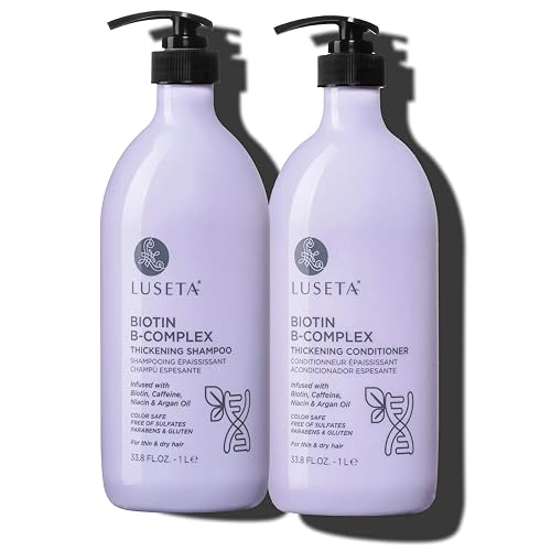 Luseta Biotin B-Complex Shampoo & Conditioner Set for Hair Growth and Strengthener - Hair Loss Treatment for Thinning Hair With Biotin Caffein Beauty & Personal Care L LUSETA