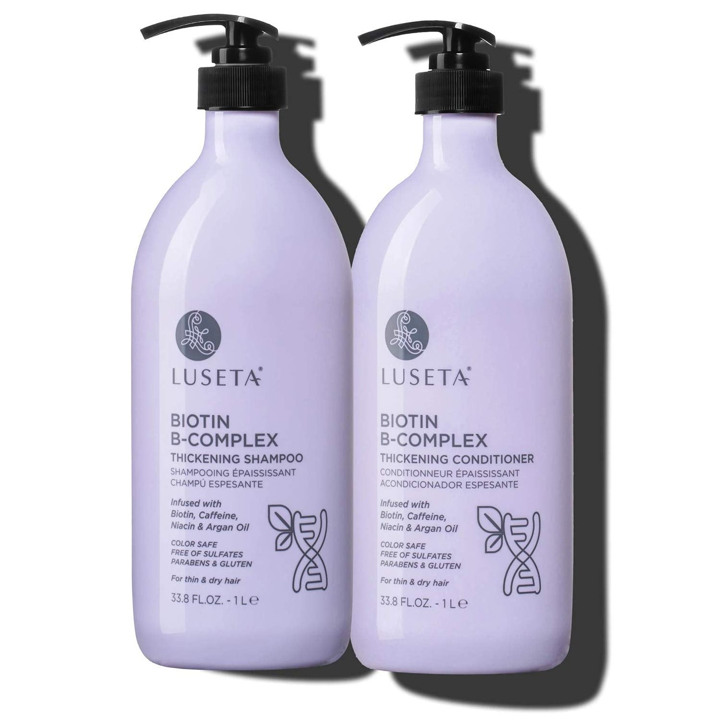 Luseta Biotin B-Complex Shampoo & Conditioner Set for Hair Growth and Strengthener - Hair Loss Treatment for Thinning Hair With Biotin Caffein Beauty & Personal Care L LUSETA