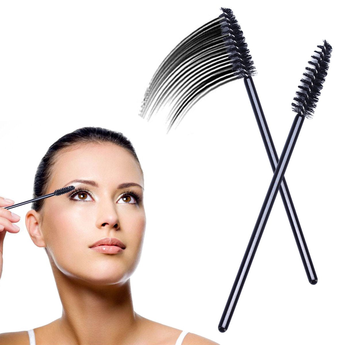 Disposable Mascara Wands Brush Makeup Spoolies Bulk for Eyelash Extensions, Black (1000 Pieces) Beauty & Personal Care LoveBB
