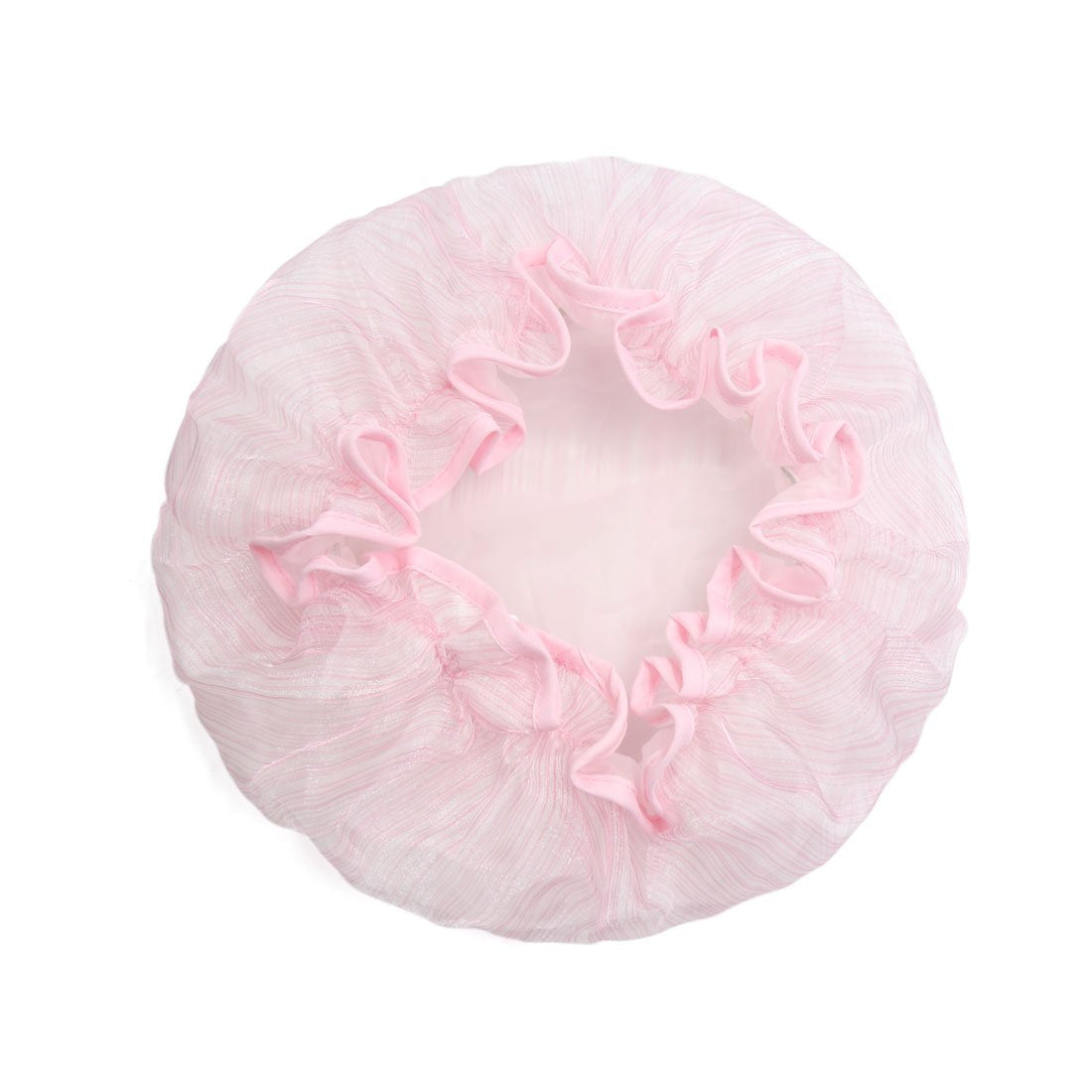 Ruilogod Pink Stripe PEVA Lining Dual Layers Waterproof Shower Bath Salon Hair Cap Hat (id: 95c c2b d9d 832 4ca Beauty and Personal Care Ruilogod