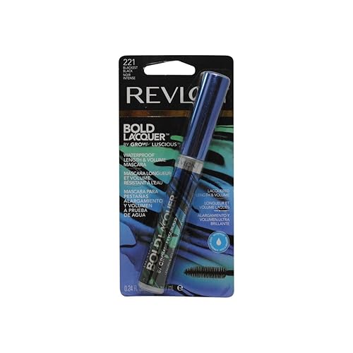 Revlon Bold Lacquer Grow Luscious Length+Volume Mascara - WP Blackest Black (221) - 0.24 oz Beauty & Personal Care REVLON