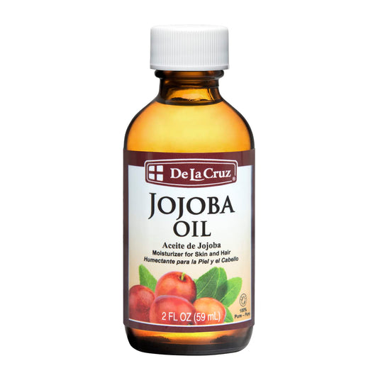 De La Cruz 100% Pure Cold-Pressed Golden Jojoba Oil - Organic Jojoba Oil for Hair and Skin - 2 FL OZ - 59 mL Beauty & Personal Care De La Cruz