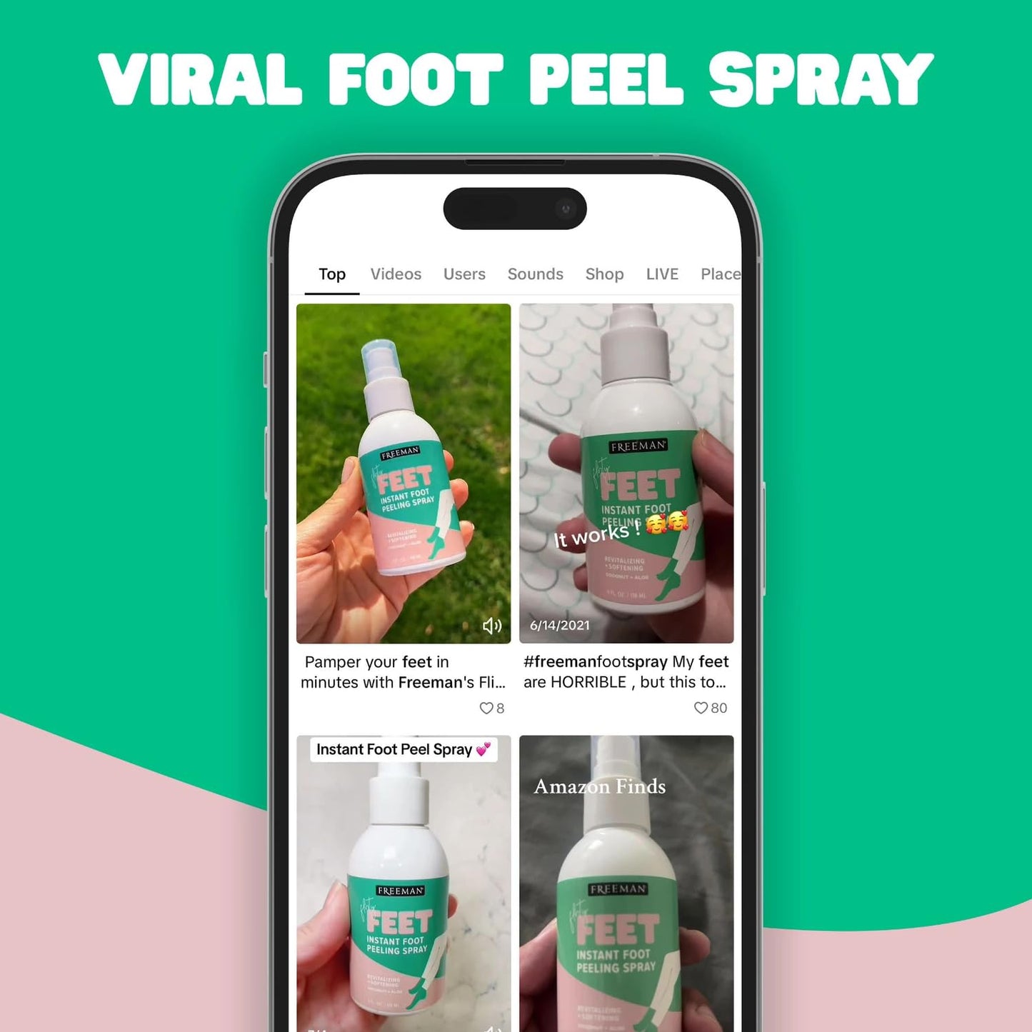 Freeman Flirty Feet Instant Foot Peeling Spray, Exfoliating Foot Mask For Summer, Moisturizing & Smooth Dry, Cracked Heels, Remove Dead Skin Quickly Beauty and Personal Care Freeman