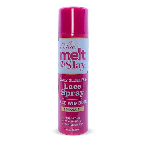 Esha Melt N Slay Glueless Lace Spray, Melting and Holding for Wigs, Lace Bond Adhesive Spray for Closure Wigs, Extensions, Strong, Natural Forming Beauty & Personal Care Esha
