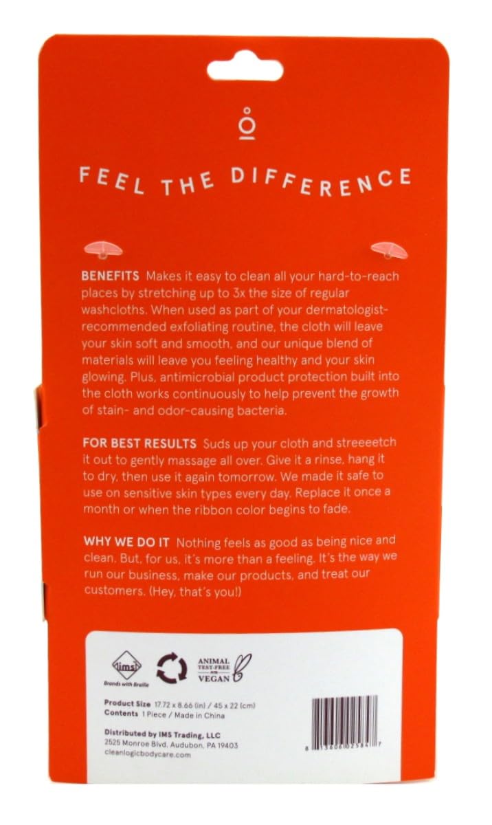 Clean Logic Bath & Body Exfoliating Stretch Cloth Sensitive Skin (Pack of 2) Beauty and Personal Care Cleanlogic