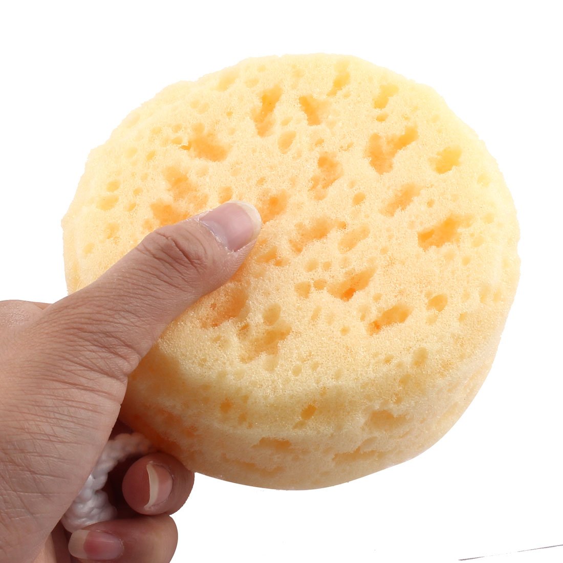 Ruilogod Sponge Dorm Bathroom Bath Round Design Body Shower Pouf Scrubber Light Yellow (id: 900 23f a9c 97d 38d Beauty and Personal Care Ruilogod