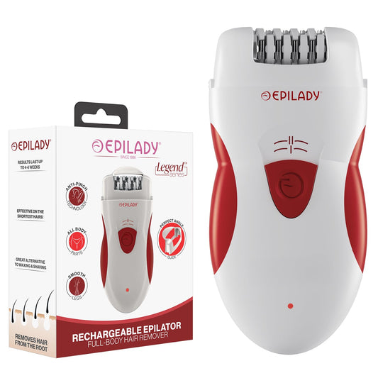 Epilady Legend 4 - Cordless Epilator Hair Removal Device for Women, 2 Speed Bikini Trimmer, Electric Shaver for Women, Rechargeable Body Hair Remover Beauty and Personal Care Epilady