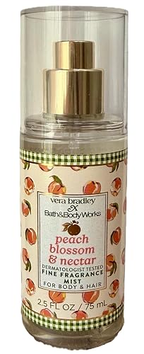 Bath and Body Works Travel Size Fine Fragrance Mist - Classic and Seasonal Scents - 2.5 fl oz each (Peach Blossom and Nectar) Beauty & Personal Care Bath & Body Works