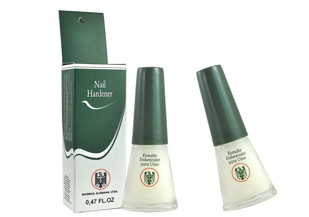 QUIMICA ALEMANA Nail Hardener (protective barrier prevents chipping, peeling and splitting) - Size 0.47 Fl.oz (Pack of 2) Beauty & Personal Care Química Alemana