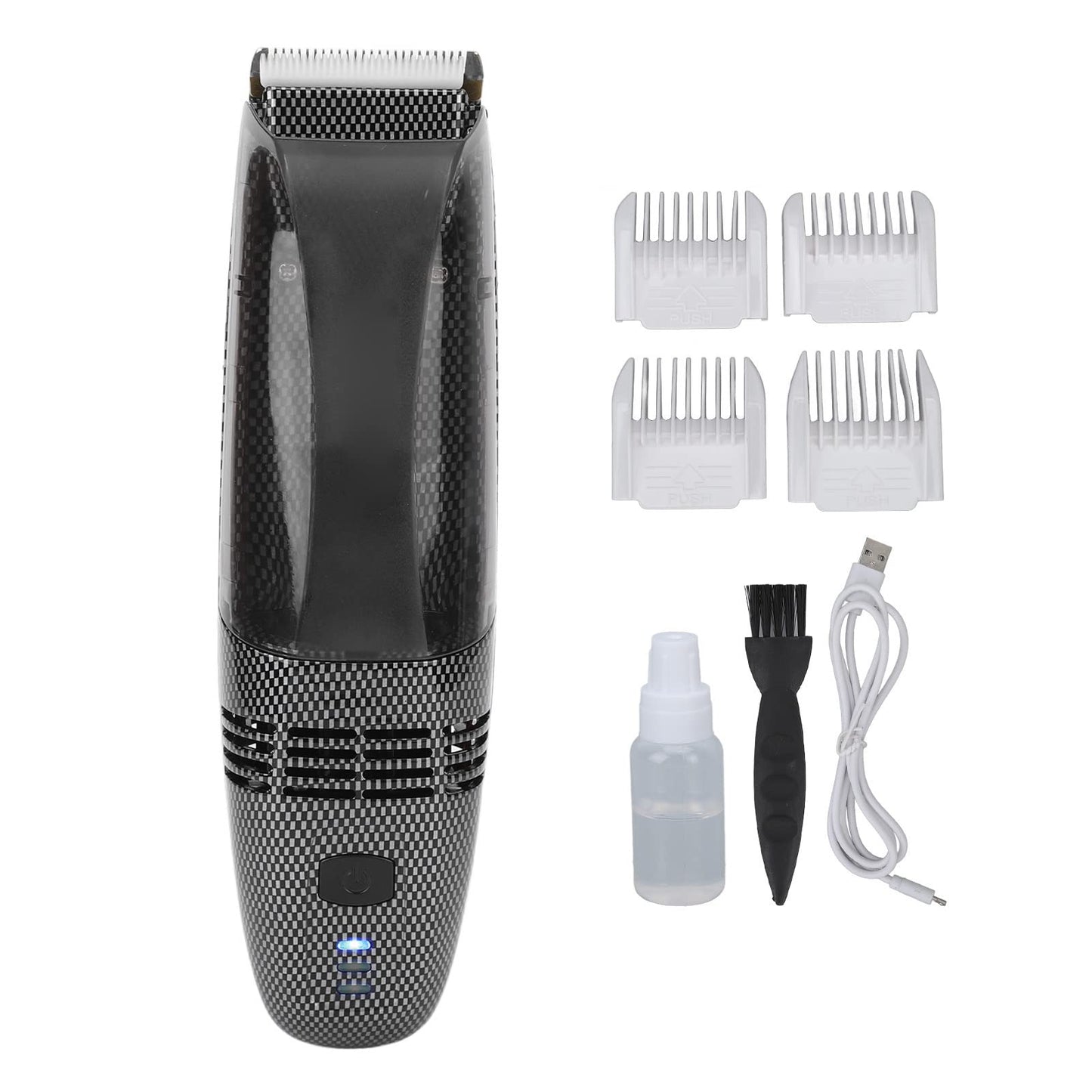 EVGATSAUTO Professional Electric Hair Clipper for Men, Cordless Hair Trimmer with Automatic Suction & Built-in Storage Compartment - Quiet, Ergonomic Beauty and Personal Care EVGATSAUTO