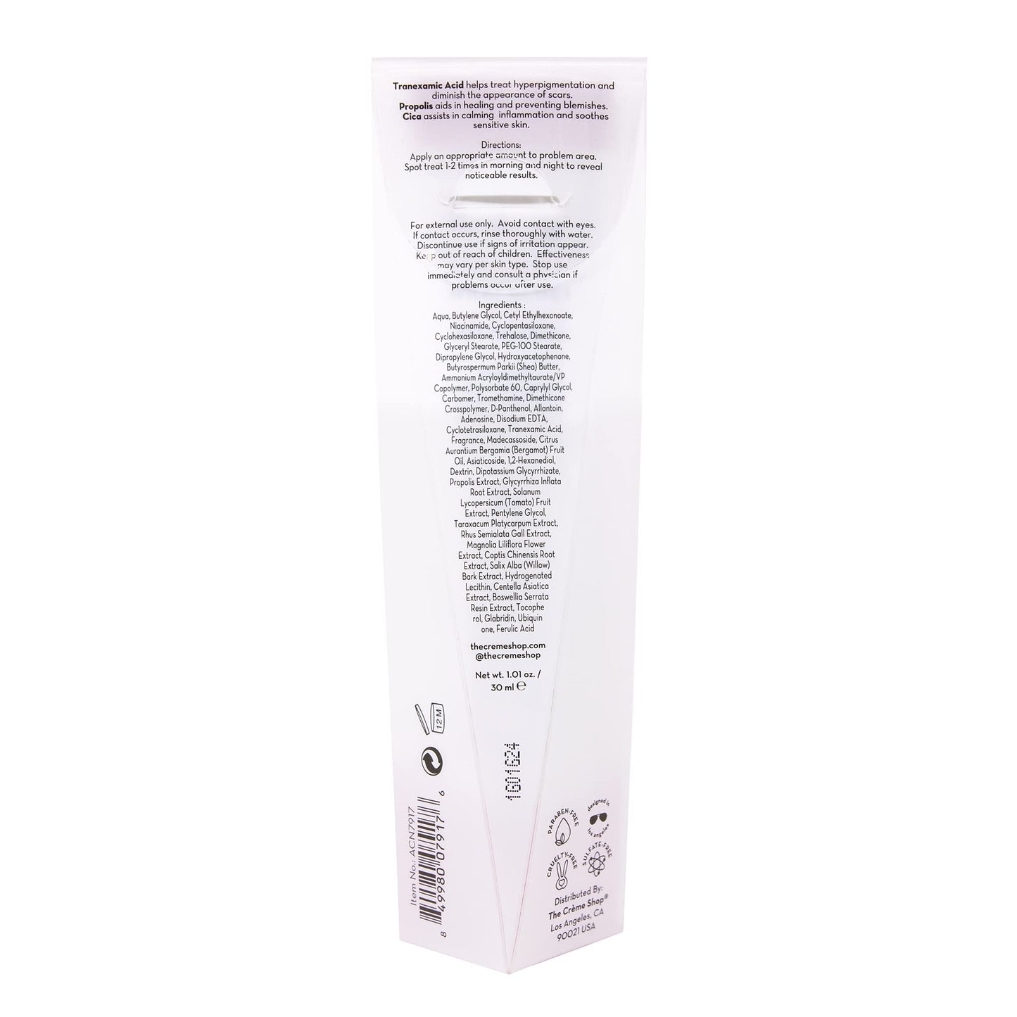 The Crème Shop What Acne? Spot Treatment - Tranexamic Acid + Propolis + Cica Beauty & Personal Care The Crème Shop