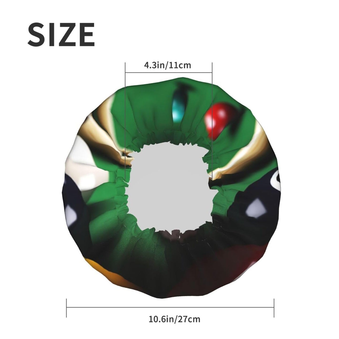 Billiards Shower Cap for Women Men Large Reusable Shower Bonnet Double-Layer Waterproof Bath Caps Elastic Band Hair Hat for All Hairstyles Beauty and Personal Care BWLHJKE