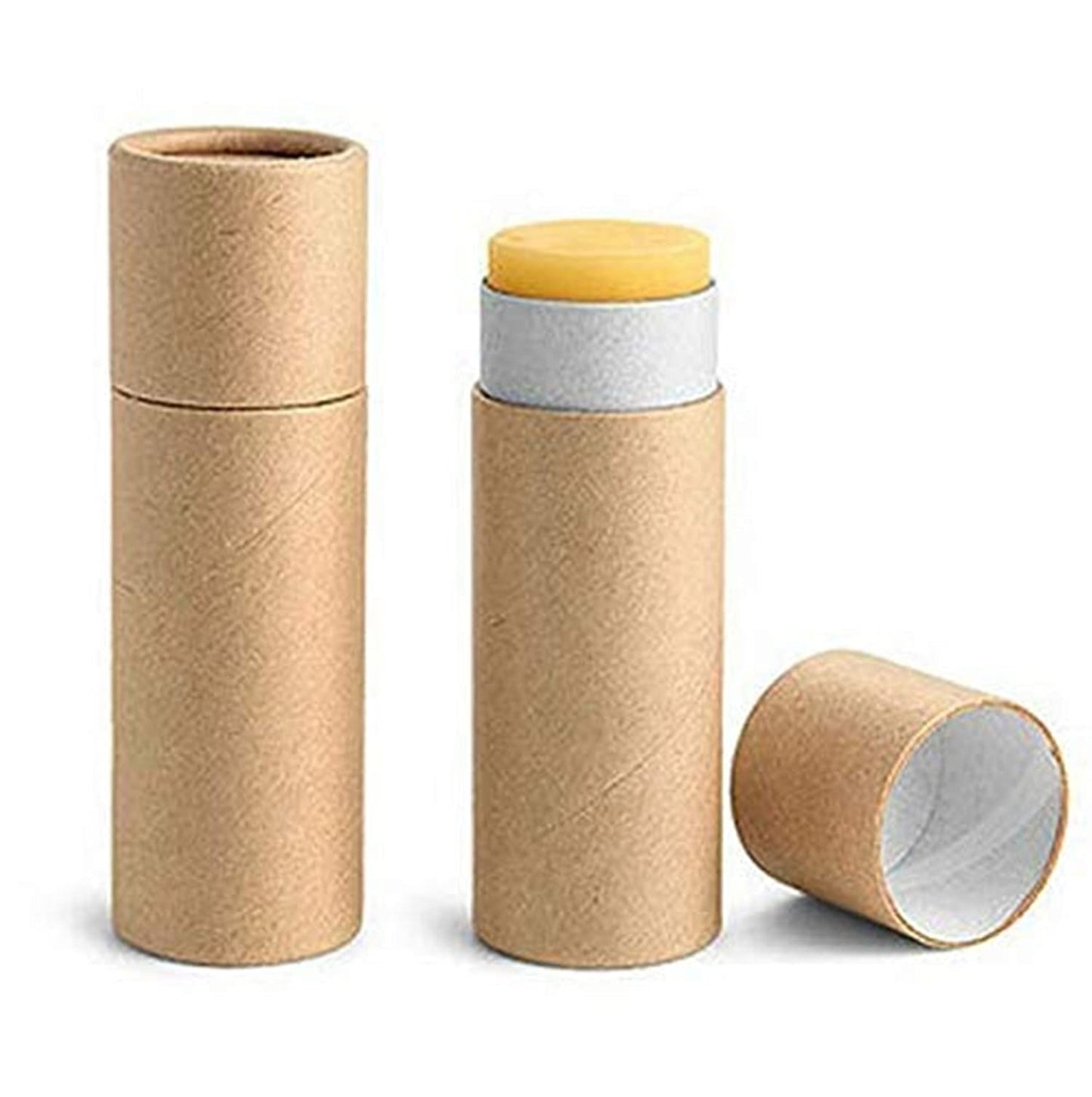 Healthcom 12 Pcs 0.3 Oz Paperboard Lip Balm Tubes 10ml Empty Cardboard Krafts Lipstick Tube Refillable Lip Gloss Container Solid Perfume Container Beauty and Personal Care Healthcom