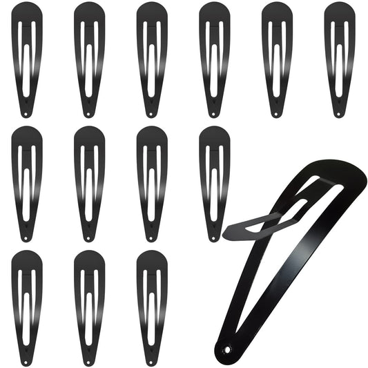 30 Pcs Snap Hair Clips, 3.1 Inch Big Size Barrettes Women No Slip Metal Snap Hair Clips Large Hair Pins(Black) Beauty & Personal Care yuntop