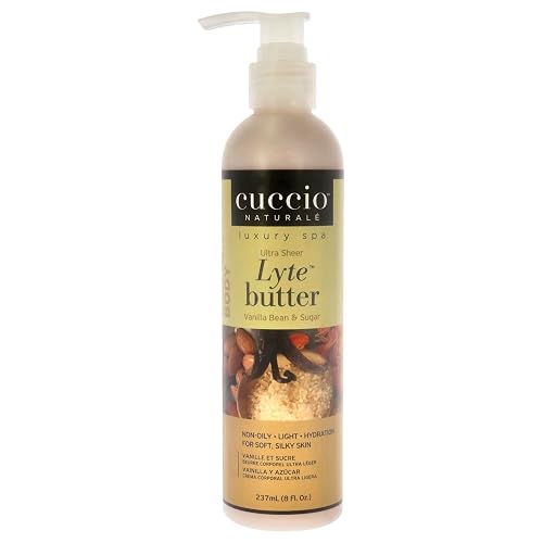 Cuccio Naturale Lyte Ultra-Sheer Body Butter - Replenishing Scented Moisturizer Cream - Deep Hydration To Repair Dry Skin - All Natural, Cruelty-Free Beauty & Personal Care Cuccio