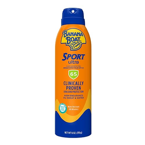 Banana Boat Sport Ultra SPF 65 Sunscreen Spray, 6oz | Spray Sunscreen SPF 65, Oxybenzone-Free, Water Resistant, 6oz Beauty & Personal Care Banana Boat