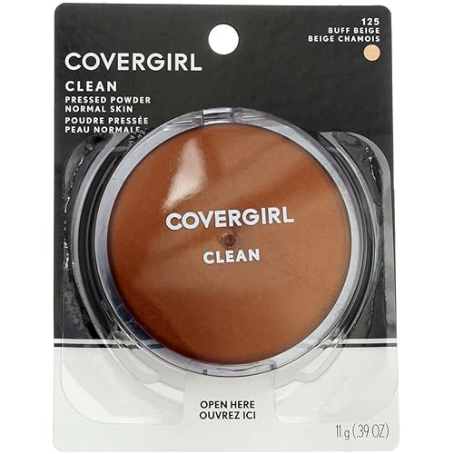CoverGirl Clean Pressed Powder Compact, Buff Beige 125 .39 oz (11 g) Beauty & Personal Care COVERGIRL