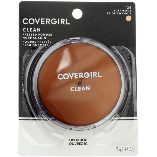 CoverGirl Clean Pressed Powder Compact, Buff Beige 125 .39 oz (11 g) Beauty & Personal Care COVERGIRL