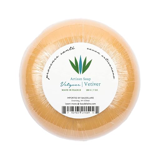 Provence Sante Luxury French Bath Bar - Moisturizing Shea Butter - Triple-milled Vetiver Fragrance, 7 oz Made in France Beauty & Personal Care Provence Sante