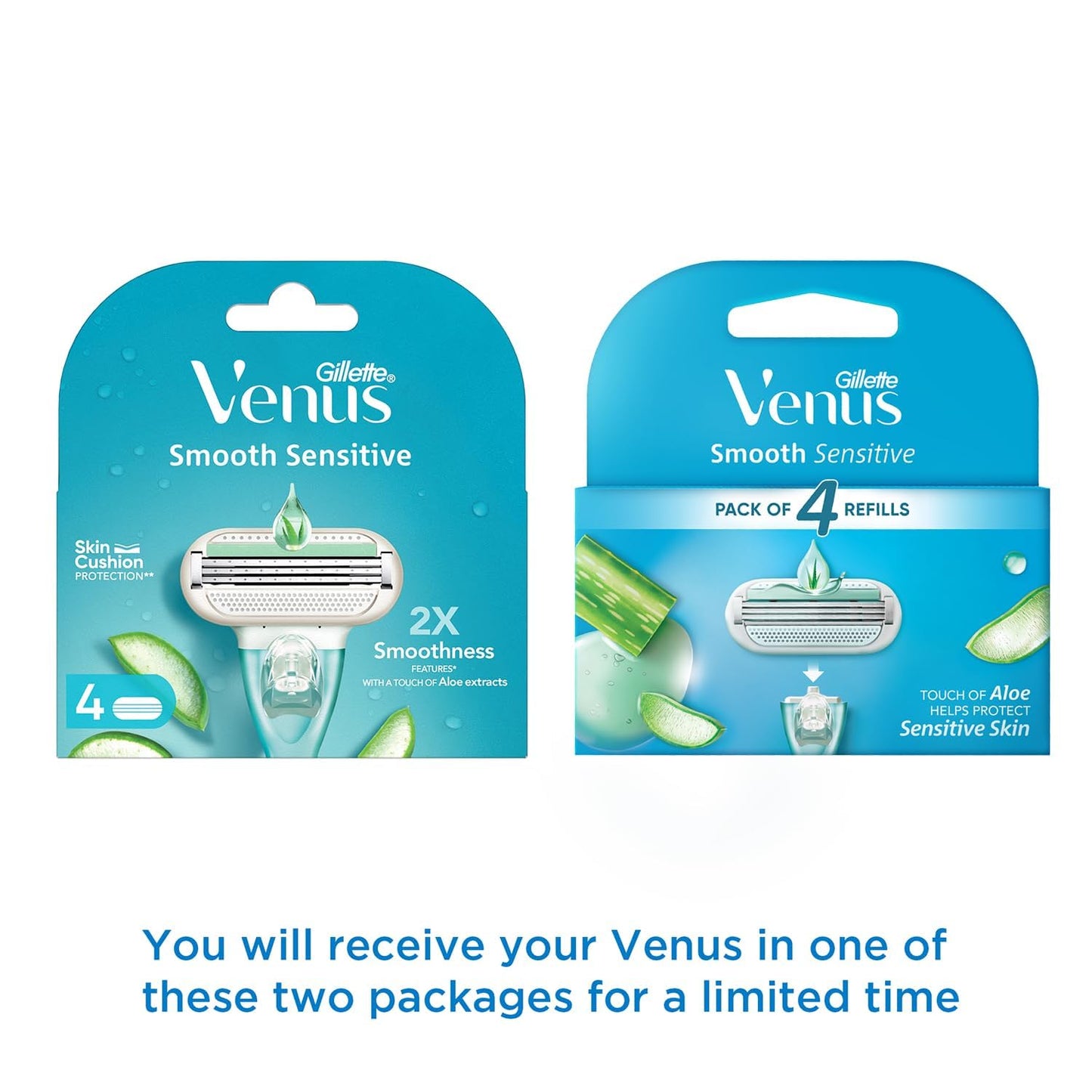 Gillette Venus Smooth Women's Razor Blades (Pack of 4) Beauty and Personal Care Gillette Venus