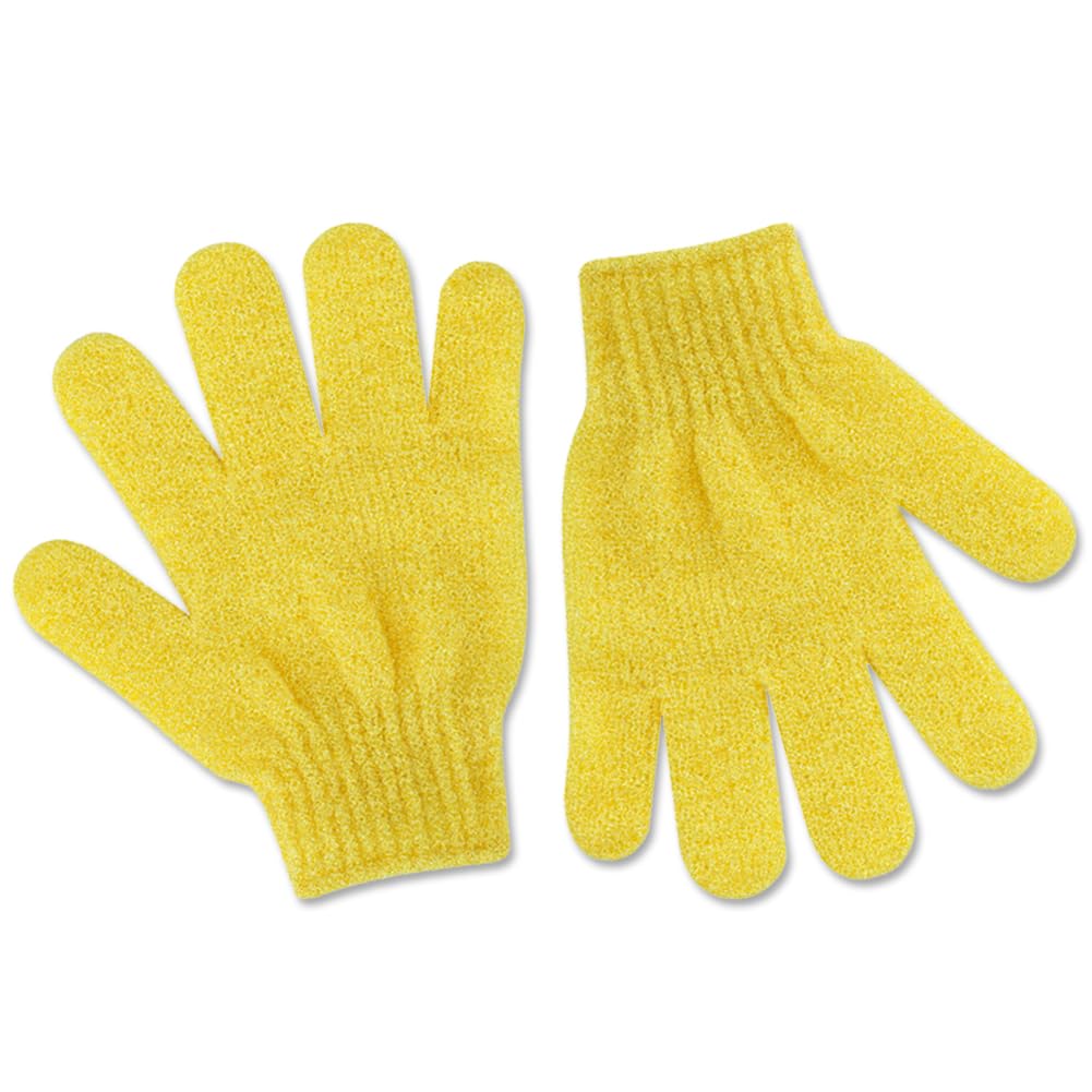 AKOAK Bath Gloves for Adults & Kids, 1-Pair Double-Sided Exfoliating Gloves for Gentle Body Scrub and Massage, Soft Bathing Accessories for Spa Beauty and Personal Care AKOAK