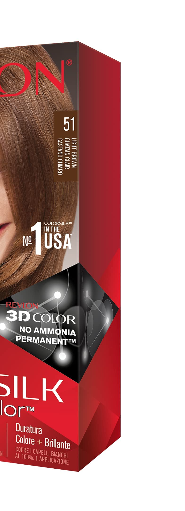 Revlon ColorSilk Hair Color, 51 Light Brown 1 ea Beauty & Personal Care REVLON