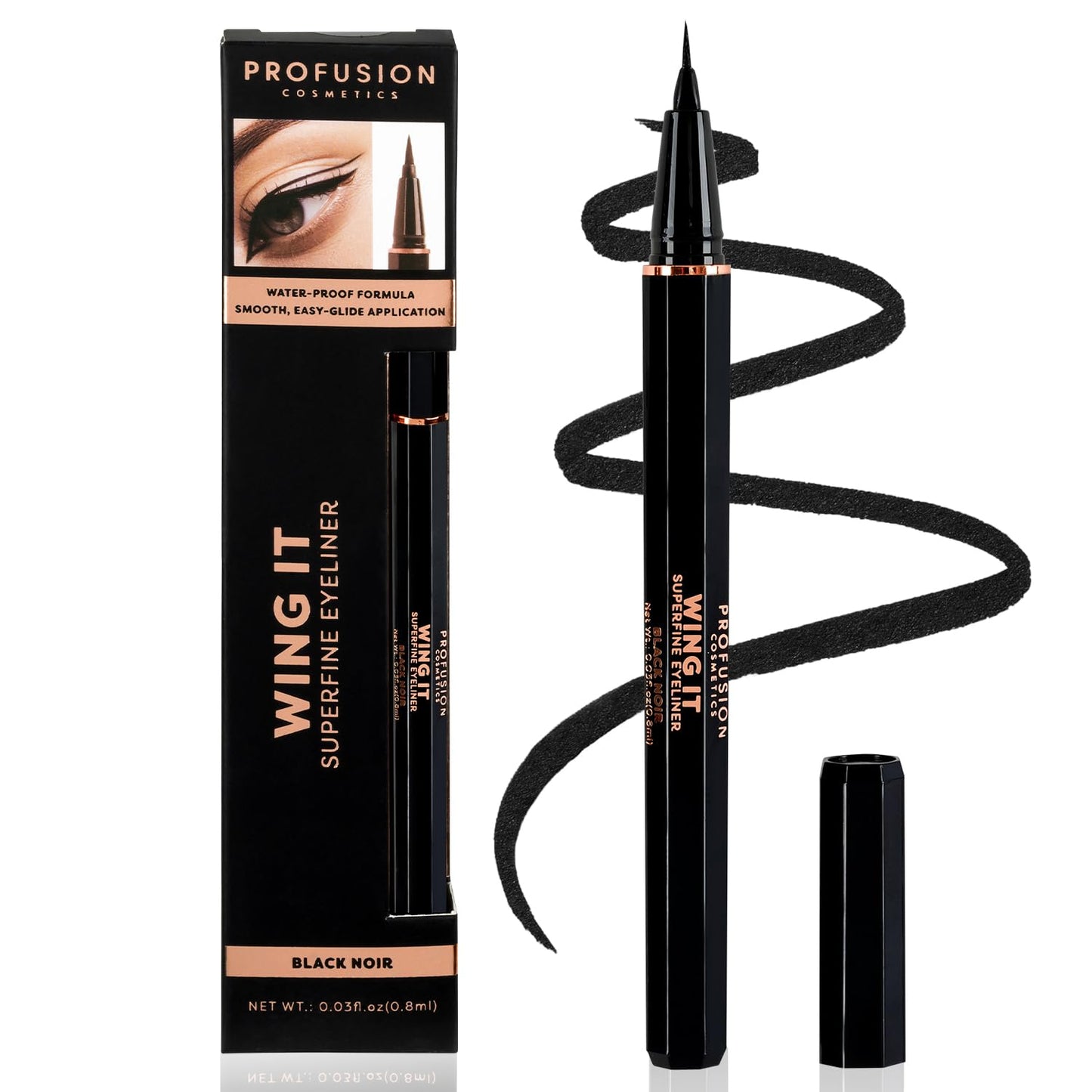 Profusion Cosmetics WING IT Superfine Eye Liner - Makeup with Long Lasting, Cruelty-free and Wonderful Design Eye Liner Beauty & Personal Care Profusion Cosmetics