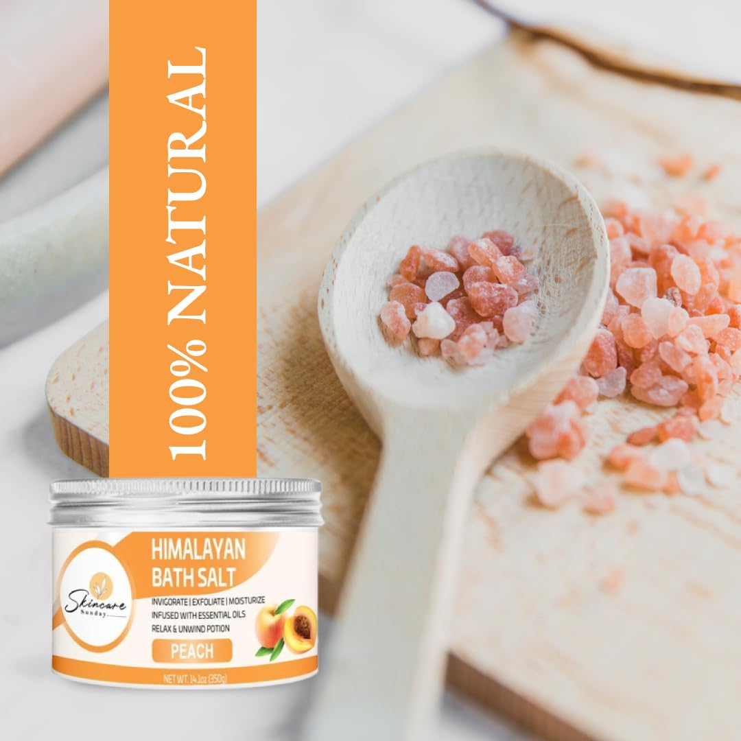 Skincare Sunday Himalayan Bath Salts Infused with Minerals and Essential Oils - Invigorate - Exfoliate - Moisturize - Detoxify - Cleanse - Relaxing Beauty and Personal Care SKINCARE SUNDAY