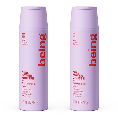 being CURL POWER MOUSSE Curl Defining Foam with Coconut and Grapeseed Oil 6 OZ(Pack of 2) Beauty & Personal Care BEING INC