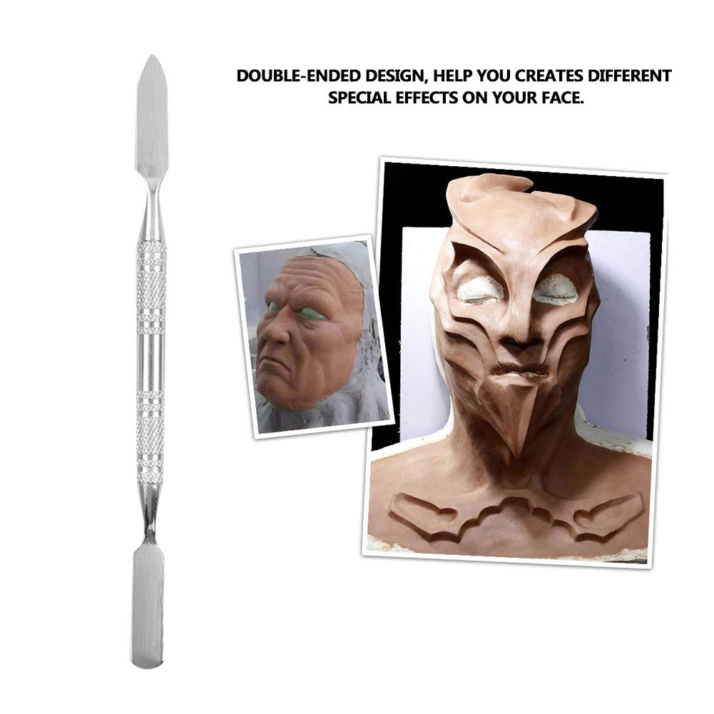 Stainless Steel Wax Spatula - Double Ended Scar Wax Applicator for Special Effects Makeup, Professional FX Makeup Tool for Wax, Foundation, Beauty and Personal Care Milltrip