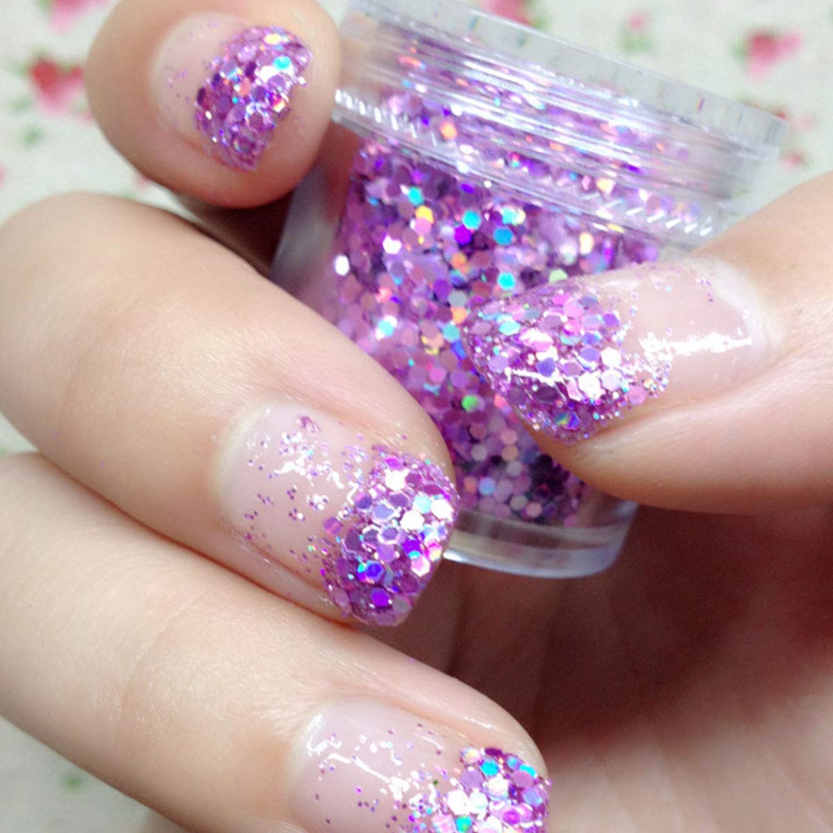 Unime Body Glitter 16 Colors Chunky Glitter for Body Face Hair Make Up Nail Art Mixed Color Glitter Beauty & Personal Care UNIME