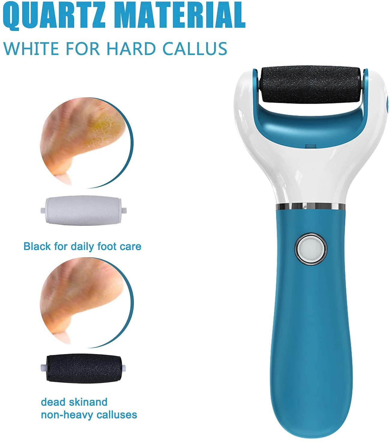 Electric Foot File Callus Remover Professional, 2-Speed Rechargeable Pedicure Tool for Remove Calluses, Dry, Hard, Dead, Cracked Skin, Includes 2 Beauty & Personal Care Pretfy