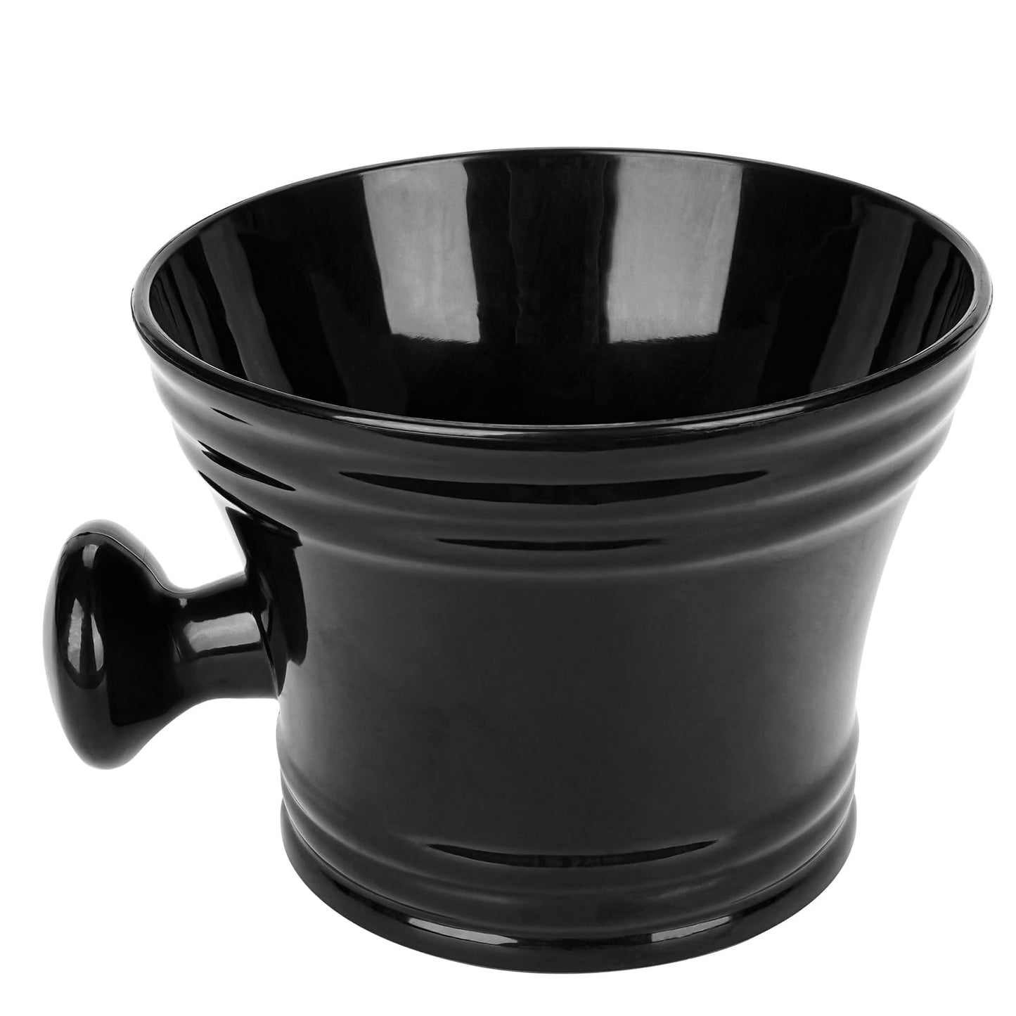 Linkidea Men Plastic Shaving Cup with Handle, Deep Size Textured Wet Shaving Cup, Traditional Wet Shaving Factory Shaving Mug (Black), RAC18-01 Beauty and Personal Care Linkidea