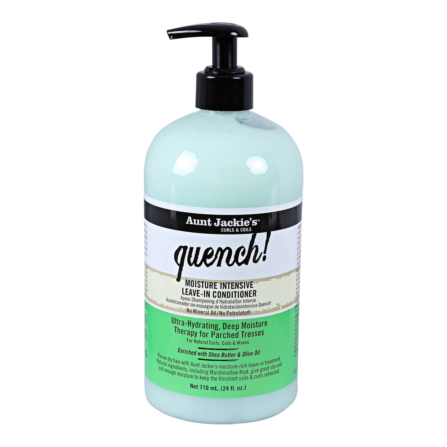 Aunt Jackie's Curls and Coils Quench, Large 24oz Family Sized Pump, Moisture Intensive Leave-In Hair Conditioner for Natural Curls, Coils and Waves Beauty & Personal Care Aunt Jackie's