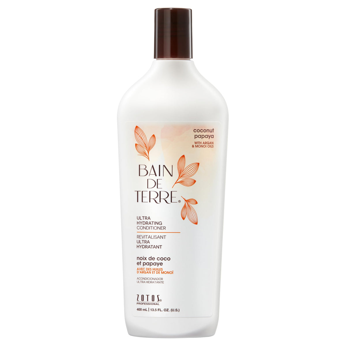 Bain de Terre Coconut Papaya Ultra Hydrating Conditioner, Moisture Quench for Dry, Damaged Hair, with Argan & Monoi Oils, Paraben-Free, Color-Safe Beauty & Personal Care Bain de Terre