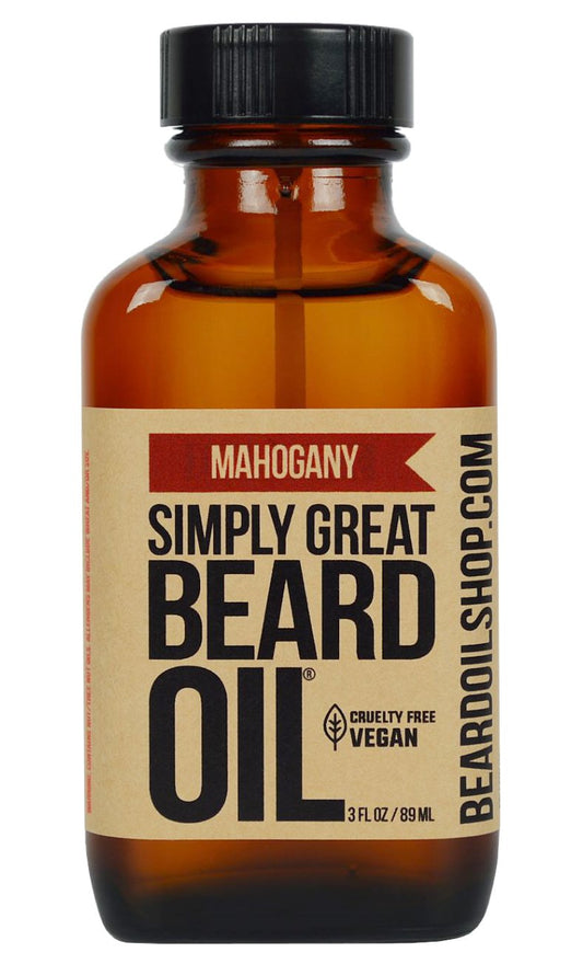 Simply Great Beard Oil - MAHOGANY Scented - Holiday Gifts - Stocking Stuffers - Beard Conditioner - 3 Oz - Easy Applicator - Natural - Vegan Beauty & Personal Care Simply Great Beard Oil