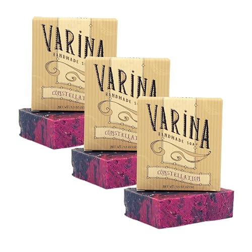 Varina Natural Constellation Bar Soap - Gentle Cleansing for Sensitive Skin, Sweet and Vanilla - 3 Pack Beauty & Personal Care Varina